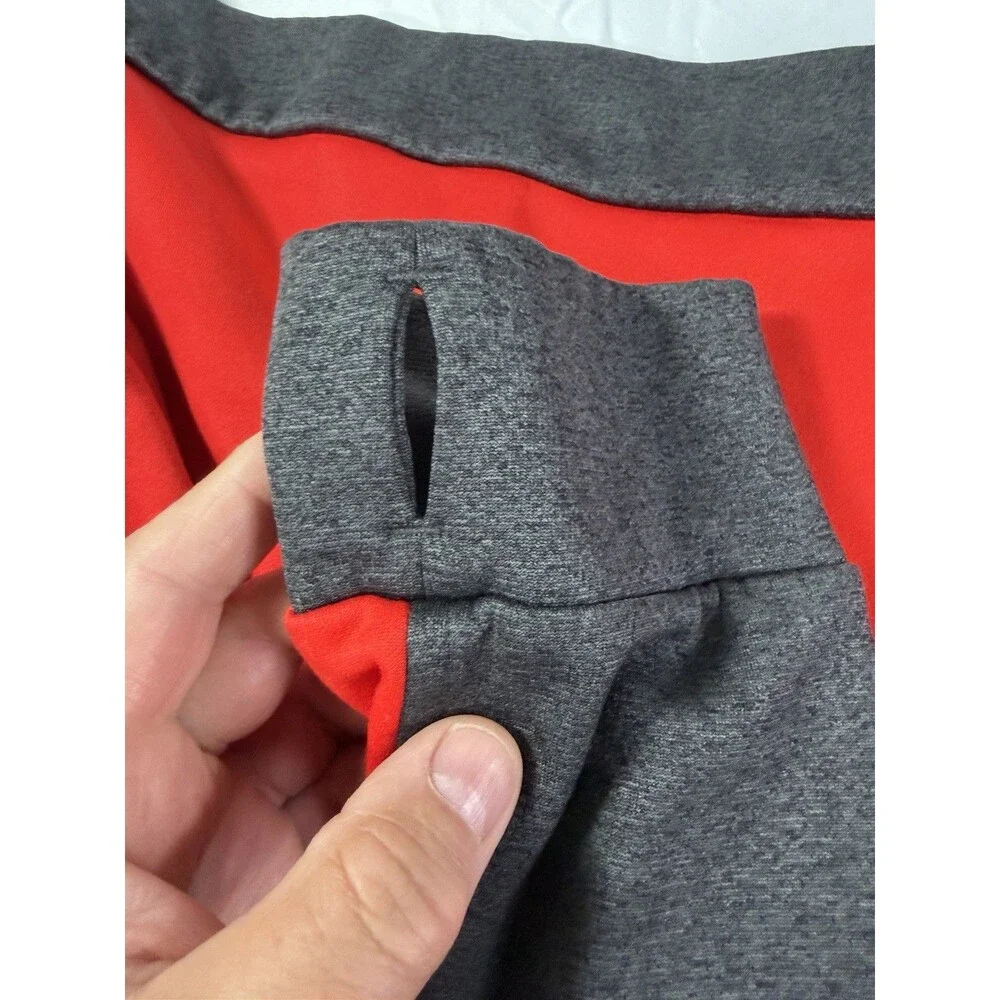 Mens The North Face Sweatshirt Full Zip Red/Gray XXL Very Nice